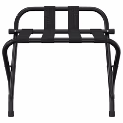 vidaXL Luggage Rack with Backrest Black/Black and Silver 56x39x52/56x40x49 cm - Black, 56 x 39 x 52 cm - Additional view 2
