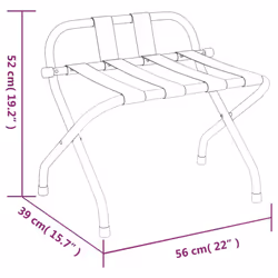 vidaXL Luggage Rack with Backrest Black/Black and Silver 56x39x52/56x40x49 cm - Black, 56 x 39 x 52 cm - Additional view 3