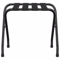 vidaXL Luggage Rack with Backrest Black/Black and Silver 56x39x52/56x40x49 cm - Black, 56 x 40 x 49 cm