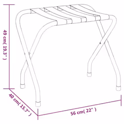 vidaXL Luggage Rack with Backrest Black/Black and Silver 56x39x52/56x40x49 cm - Black, 56 x 40 x 49 cm