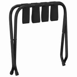 vidaXL Luggage Rack with Backrest Black/Black and Silver 56x39x52/56x40x49 cm - Black, 56 x 40 x 49 cm - Additional view 4
