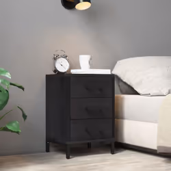VidaXL 3120341 nightstand/bedside table Black - Additional view 2