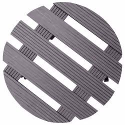 vidaXL 2/4x Plant Trolleys WPC Dolly Caddy Stand Round/Square Multi Colours - grey, Ã30x7,5 cm