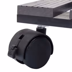 vidaXL 2/4x Plant Trolleys WPC Dolly Caddy Stand Round/Square Multi Colours - grey, 30x30x7,5 cm - Additional view 4