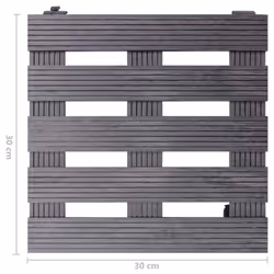 vidaXL 2/4x Plant Trolleys WPC Dolly Caddy Stand Round/Square Multi Colours - grey, 30x30x7,5 cm - Additional view 5