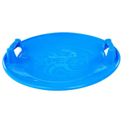 vidaXL Round Sledge PP Patio Snow Glider Plate Disc Sledge Slide Disc Blue/Red - blue