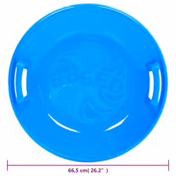 vidaXL Round Sledge PP Patio Snow Glider Plate Disc Sledge Slide Disc Blue/Red - blue