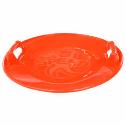 vidaXL Round Sledge PP Patio Snow Glider Plate Disc Sledge Slide Disc Blue/Red - red