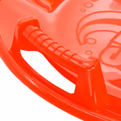 vidaXL Round Sledge PP Patio Snow Glider Plate Disc Sledge Slide Disc Blue/Red - red