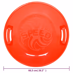 vidaXL Round Sledge PP Patio Snow Glider Plate Disc Sledge Slide Disc Blue/Red - red