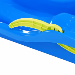 vidaXL Sledge with Brakes Polypropylene Toboggan Ski Snowracer Multi Colours - blue - Additional view 4