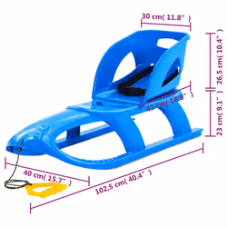 vidaXL Sledge Polypropylene Outdoor Playset Snowracer Multi Colours/Models - blue, sledge + seat