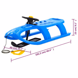 vidaXL Sledge Polypropylene Outdoor Playset Snowracer Multi Colours/Models - blue, sledge + wheel