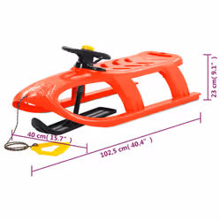 vidaXL Sledge Polypropylene Outdoor Playset Snowracer Multi Colours/Models - red, sledge + wheel