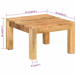 vidaXL Solid Wood Mango Coffee Table Wooden Side Couch Centre Accent End Table