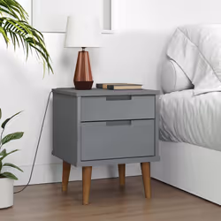 VidaXL 350497 nightstand/bedside table Grey