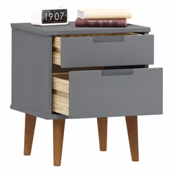 VidaXL 350497 nightstand/bedside table Grey