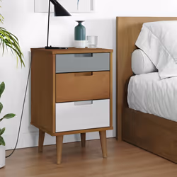 VidaXL 350498 nightstand/bedside table Brown