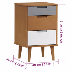 VidaXL 350498 nightstand/bedside table Brown - Additional view 8