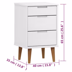 VidaXL 350499 nightstand/bedside table White - Additional view 8