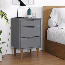 VidaXL 350500 nightstand/bedside table Grey
