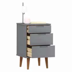 VidaXL 350500 nightstand/bedside table Grey