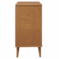 vidaXL Solid Wood Pine Drawer Cabinet MOLDE File Chest Cabinet Multi Colours - brown - Additional view 5
