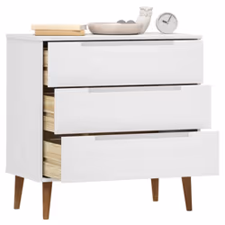 vidaXL Solid Wood Pine Drawer Cabinet MOLDE White 80x40x80 cm Drawer Chest - Additional view 2