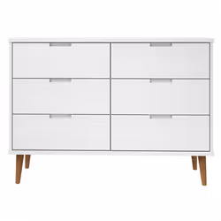 vidaXL Drawer Cabinet MOLDE White 113x40x80 cm Solid Wood Pine - Additional view 3
