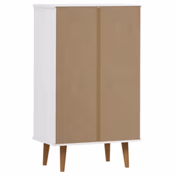vidaXL Shoe Cabinet Shoe Storage Organiser Rack Shoe Cupboard Solid Wood Pine - white - Additional view 6