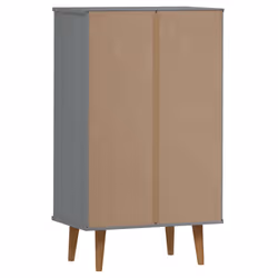 vidaXL Shoe Cabinet Shoe Storage Organiser Rack Shoe Cupboard Solid Wood Pine - grey - Additional view 6