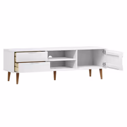 vidaXL TV Cabinet TV Console TV Unit Entertainment Centre Solid Wood Pine - white - Additional view 4