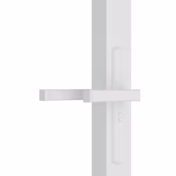 ) vidaXL Interior Door ESG Glass and Aluminium Bedroom Door Indoor Inner Door - White and transparent, 76 x 201.5 cm (W x H