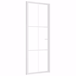 ) vidaXL Interior Door ESG Glass and Aluminium Bedroom Door Indoor Inner Door - White, 76 x 201.5 cm (W x H - Additional view 2
