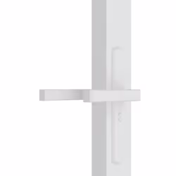 ) vidaXL Interior Door ESG Glass and Aluminium Bedroom Door Indoor Inner Door - White, 76 x 201.5 cm (W x H - Additional view 5
