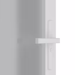) vidaXL Interior Door ESG Glass and Aluminium Bedroom Door Indoor Inner Door - White and transparent, 102.5 x 201.5 cm (W x H