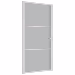 ) vidaXL Interior Door ESG Glass and Aluminium Bedroom Door Indoor Inner Door - White and transparent, 102.5 x 201.5 cm (W x H - Additional view 5