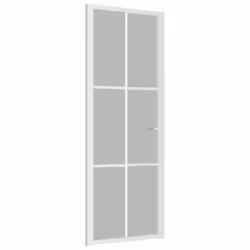 ) vidaXL Interior Door ESG Glass and Aluminium Bedroom Door Indoor Inner Door - White and transparent, 76 x 201.5 cm (W x H - Additional view 4