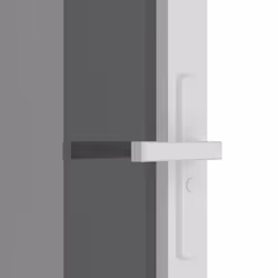 ) vidaXL Interior Door ESG Glass and Aluminium Bedroom Door Indoor Inner Door - White and dark transparent, 102.5 x 201.5 cm (W x H - Additional view 5