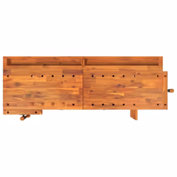 vidaXL Workbench with Drawers and Vices Workshop Craft Table Solid Wood Acacia - without cabinet - Additional view 6