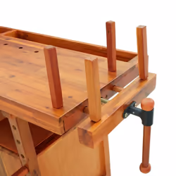 vidaXL Workbench with Drawers and Vices Workshop Craft Table Solid Wood Acacia - with cabinet - Additional view 8