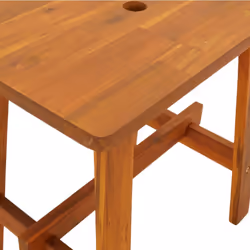 vidaXL Stool Dressing Stool Step Stool Chair Rectangular Solid Wood Acacia - 45 x 29 x 45 cm - Additional view 5
