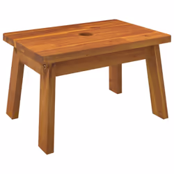 vidaXL Solid Wood Acacia Step Stool Outdoor Plant Footstool Wooden Furniture