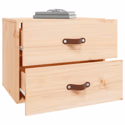 vidaXL 1/2x Wall-mounted Bedside Cabinet Floating Bedside Unit Multi Colours - Brown, 1 - Additional view 4