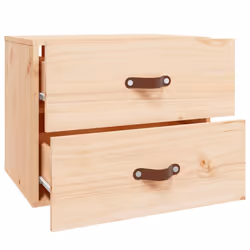 vidaXL 1/2x Wall-mounted Bedside Cabinet Floating Bedside Unit Multi Colours - Brown, 1 - Additional view 7