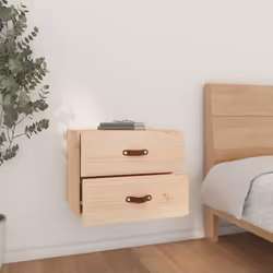 vidaXL 1/2x Wall-mounted Bedside Cabinet Floating Bedside Unit Multi Colours - Brown, 2