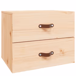 vidaXL 1/2x Wall-mounted Bedside Cabinet Floating Bedside Unit Multi Colours - Brown, 2 - Additional view 4