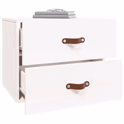 vidaXL 1/2x Wall-mounted Bedside Cabinet Floating Bedside Unit Multi Colours - White, 1 - Additional view 4