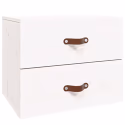 vidaXL 1/2x Wall-mounted Bedside Cabinet Floating Bedside Unit Multi Colours - White, 2 - Additional view 4