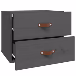 vidaXL 1/2x Wall-mounted Bedside Cabinet Floating Bedside Unit Multi Colours - Grey, 1 - Additional view 7